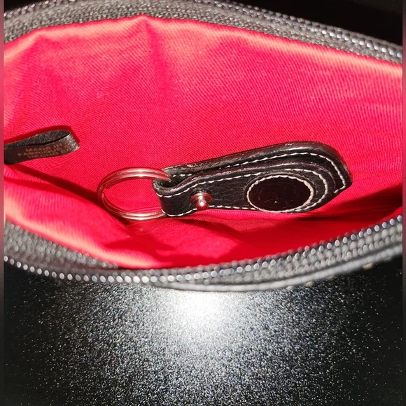 Dooney ID Black Zip Pouch Set